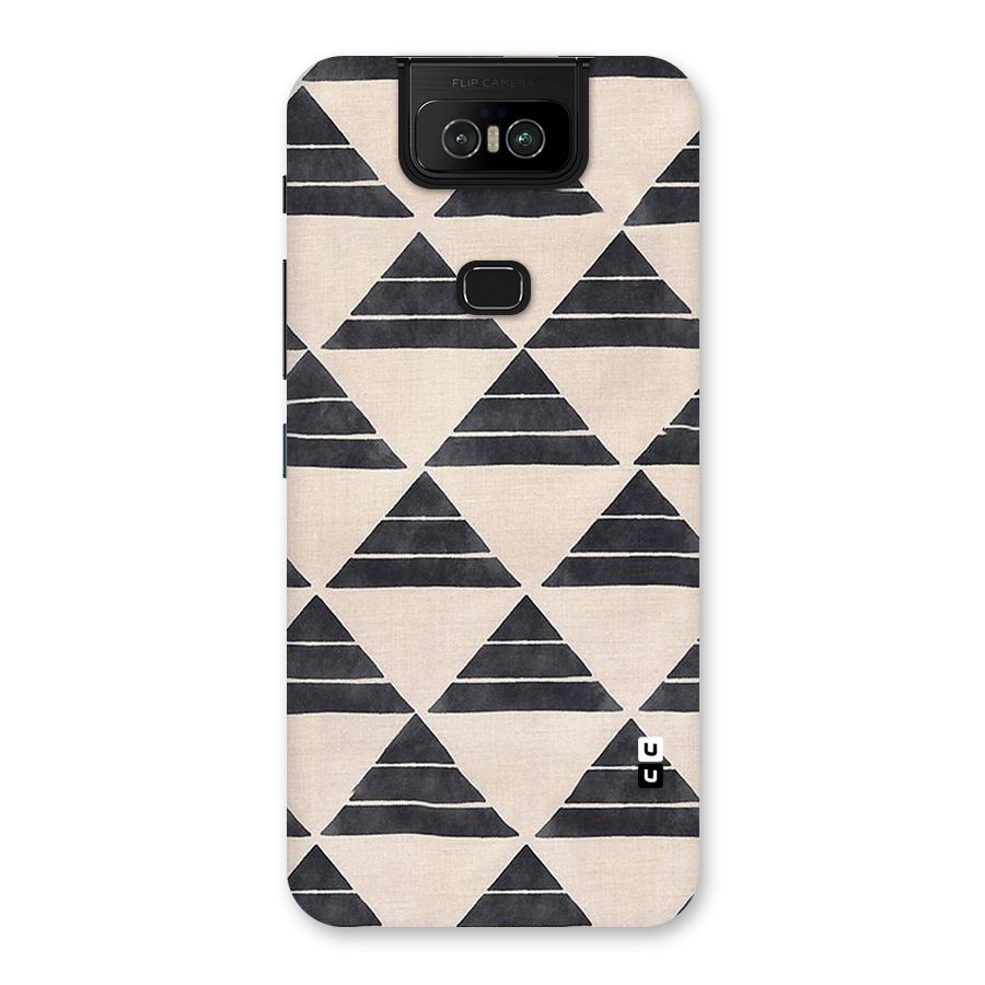 Black Slant Triangles Back Case for Zenfone 6z