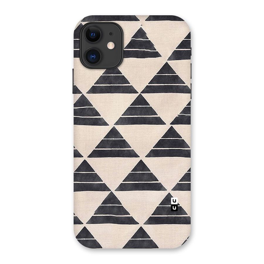 Black Slant Triangles Back Case for iPhone 11