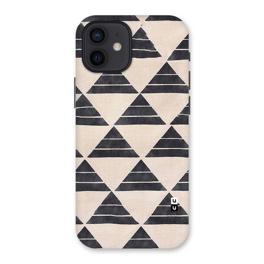 Black Slant Triangles Back Case for iPhone 12