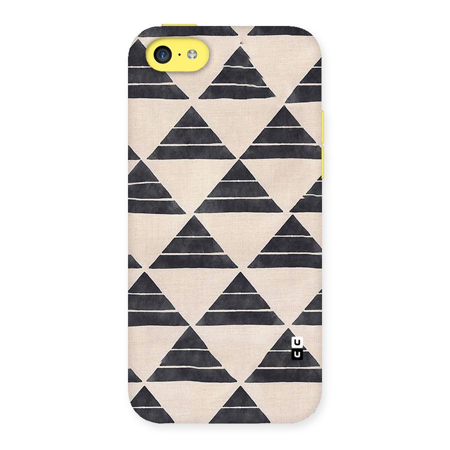 Black Slant Triangles Back Case for iPhone 5C
