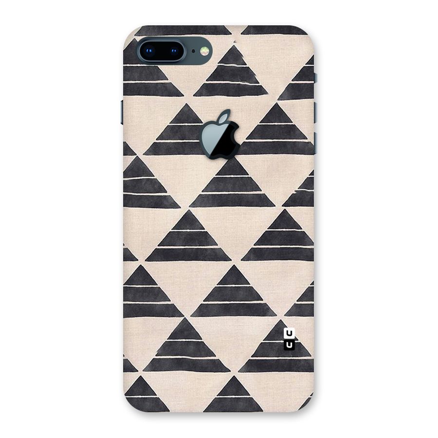 Black Slant Triangles Back Case for iPhone 7 Plus Apple Cut