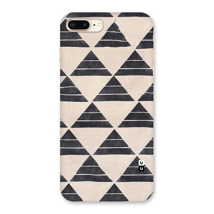 Black Slant Triangles Back Case for iPhone 8 Plus