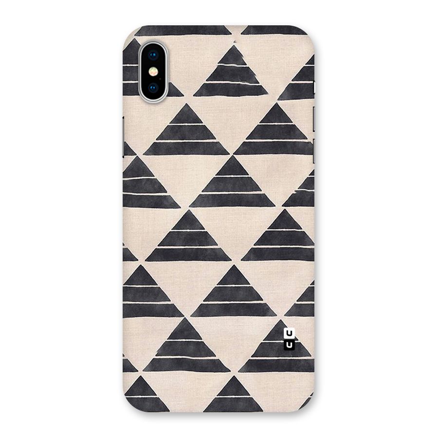 Black Slant Triangles Back Case for iPhone XS