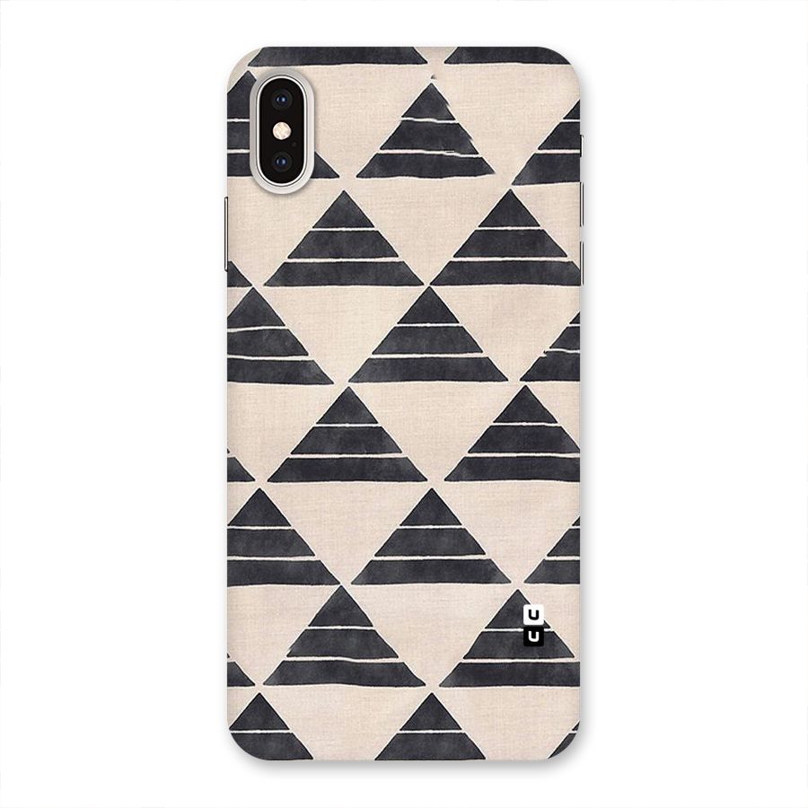 Black Slant Triangles Back Case for iPhone XS Max
