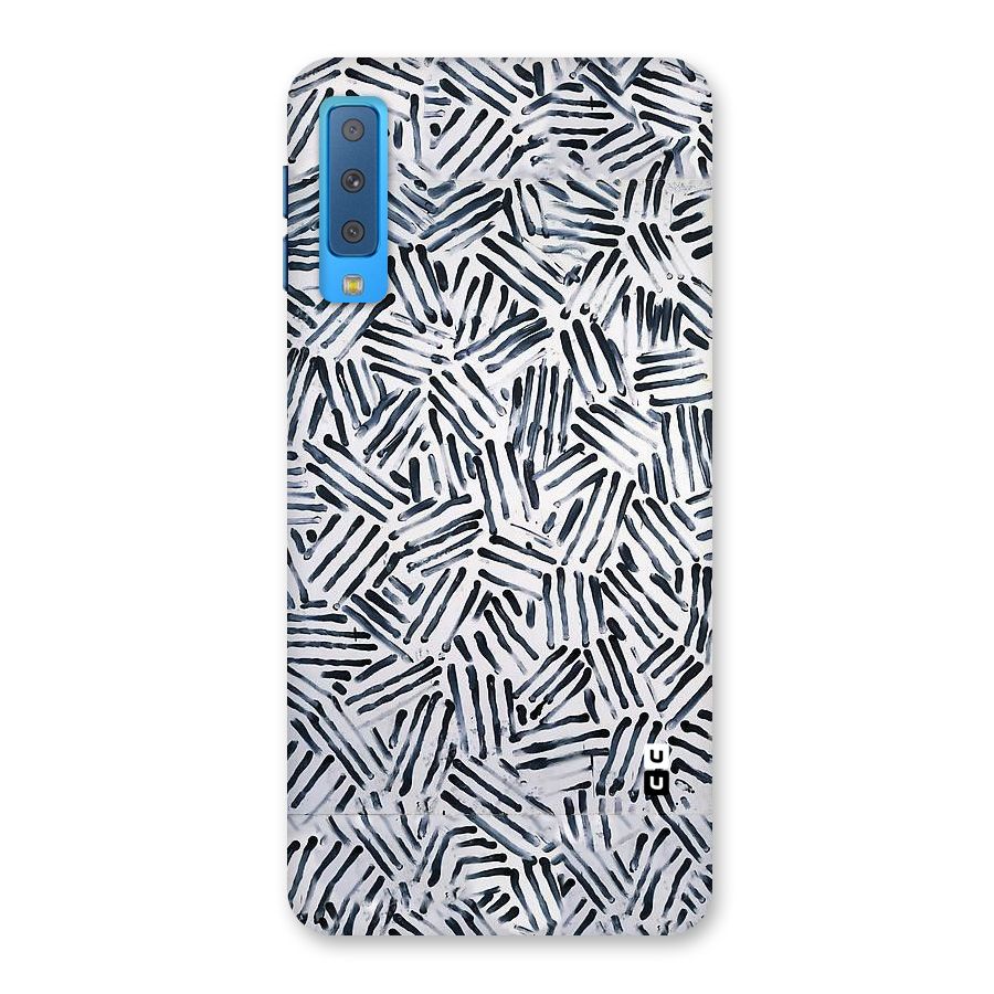 Black Tiny Uneven Back Case for Galaxy A7 (2018)