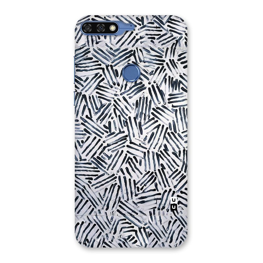 Black Tiny Uneven Back Case for Honor 7C