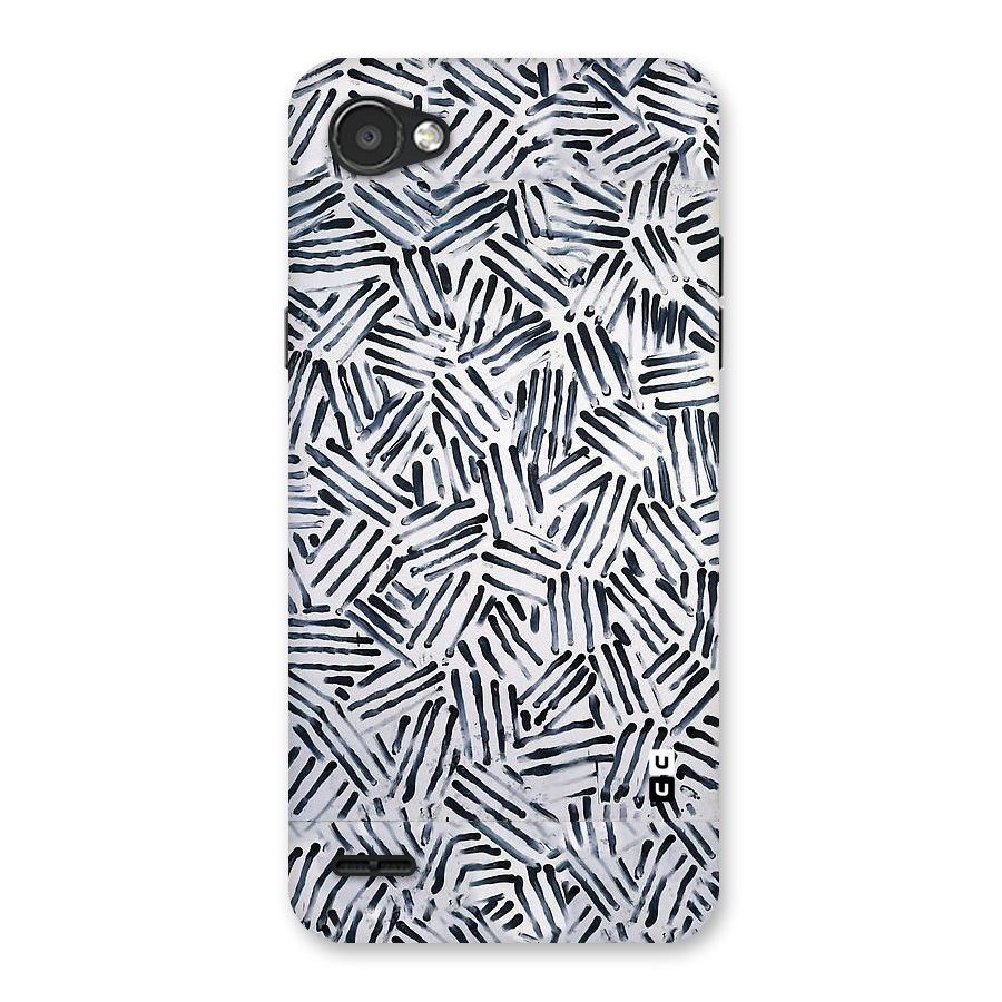 Black Tiny Uneven Back Case for LG Q6