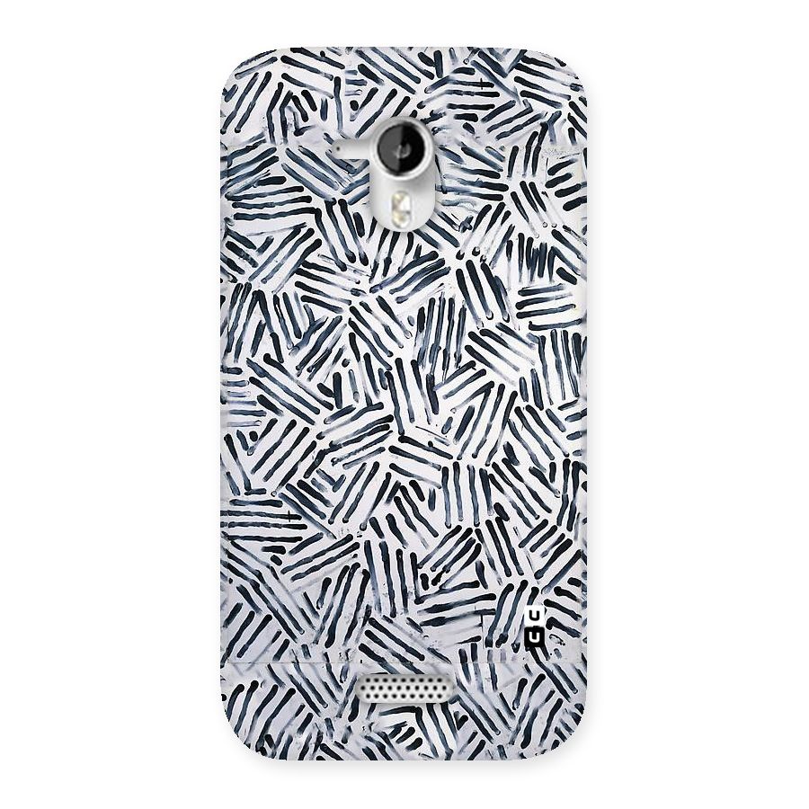 Black Tiny Uneven Back Case for Micromax Canvas HD A116