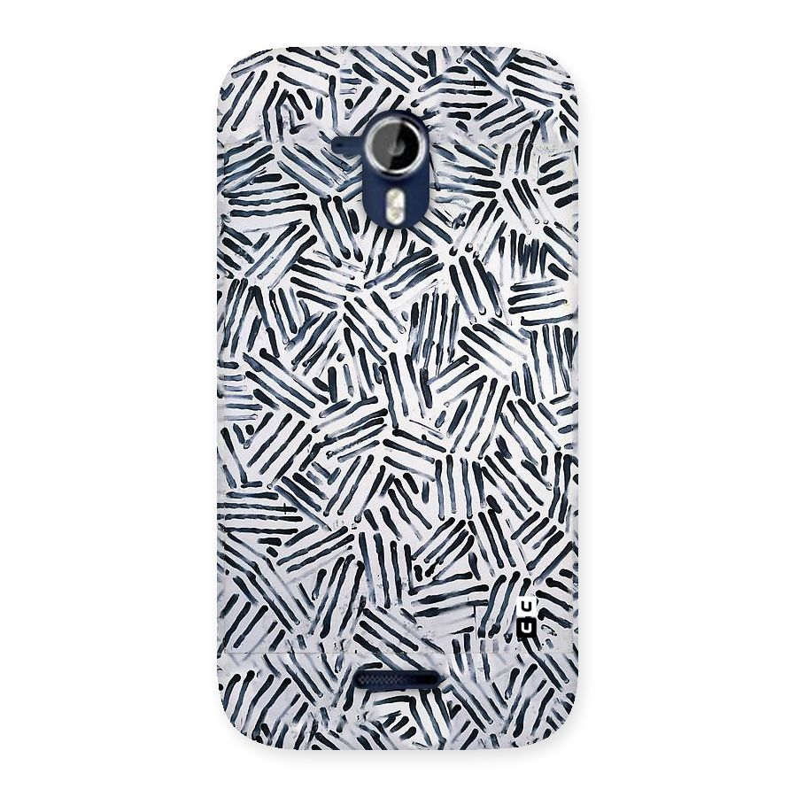 Black Tiny Uneven Back Case for Micromax Canvas Magnus A117