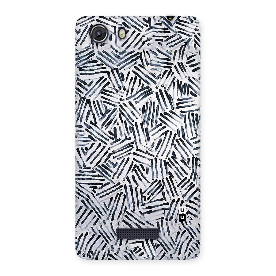 Black Tiny Uneven Back Case for Micromax Unite 3