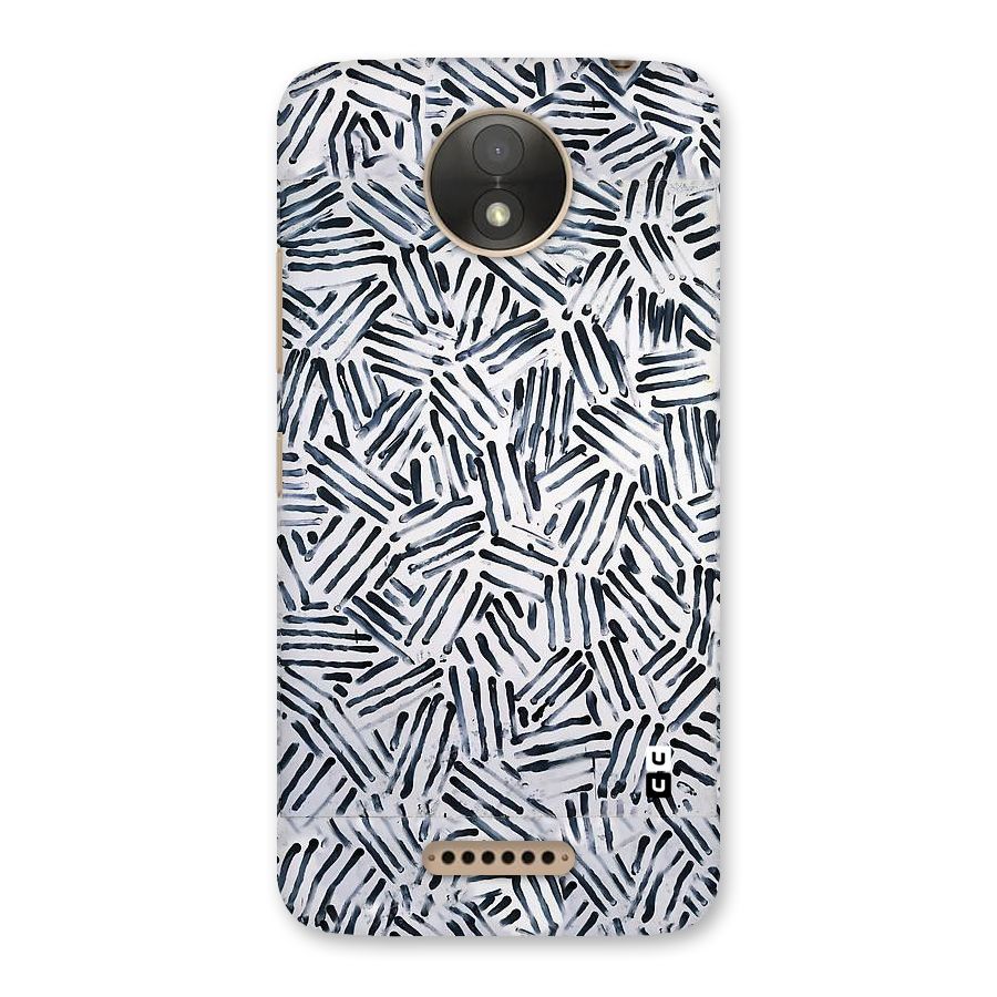Black Tiny Uneven Back Case for Moto C Plus