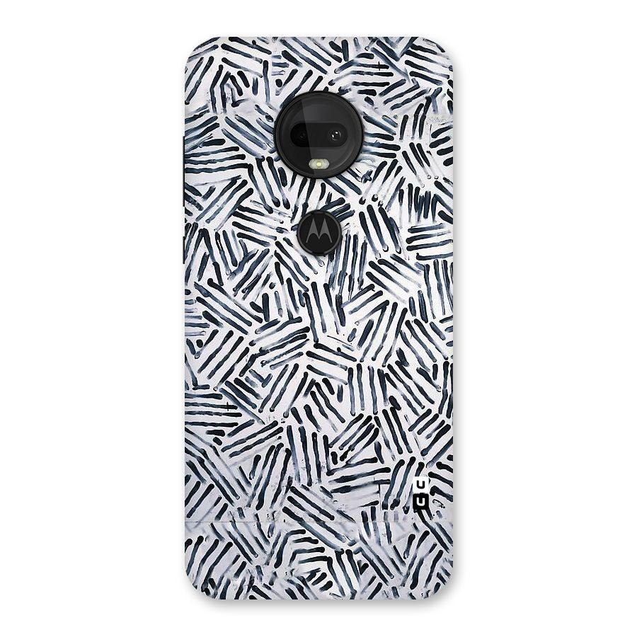 Black Tiny Uneven Back Case for Moto G7