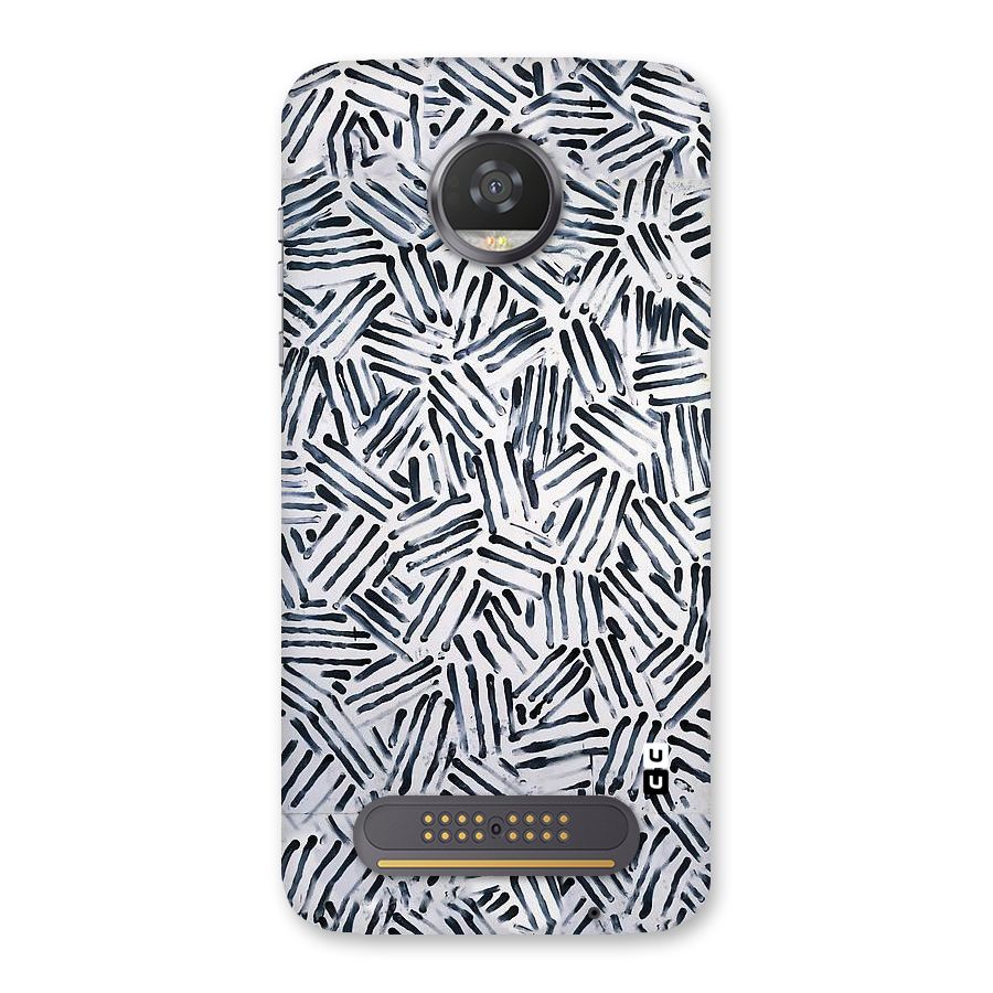 Black Tiny Uneven Back Case for Moto Z2 Play