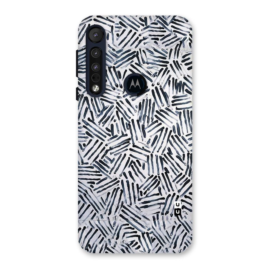 Black Tiny Uneven Back Case for Motorola One Macro