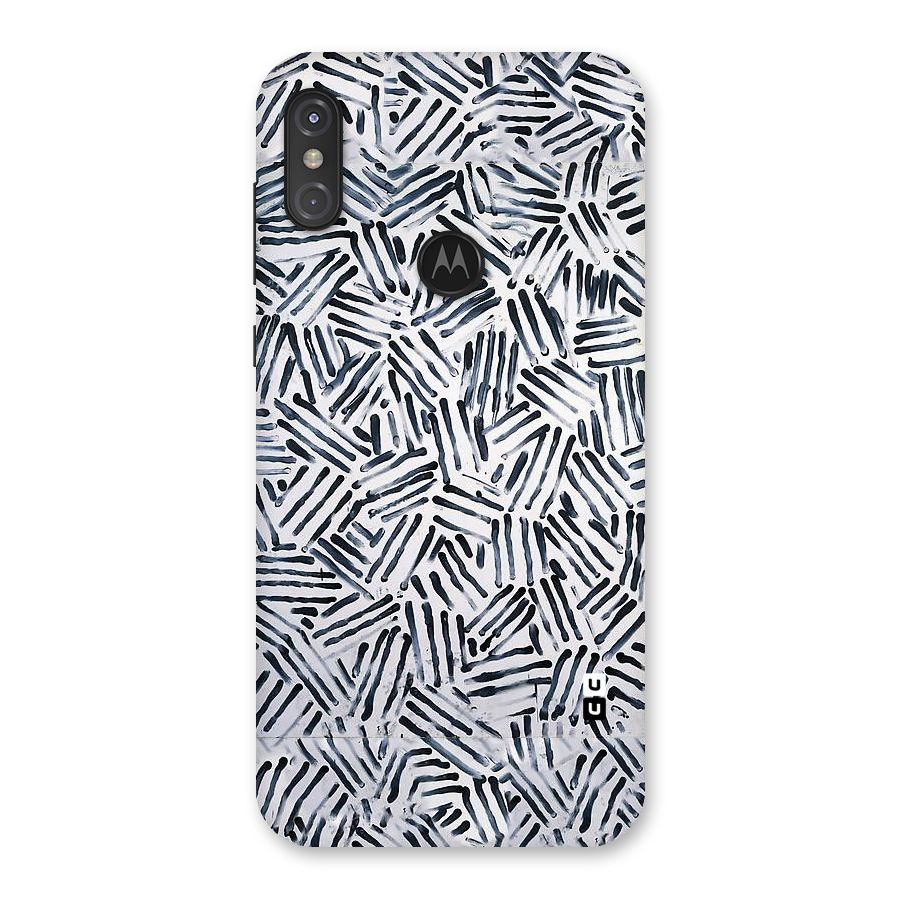Black Tiny Uneven Back Case for Motorola One Power