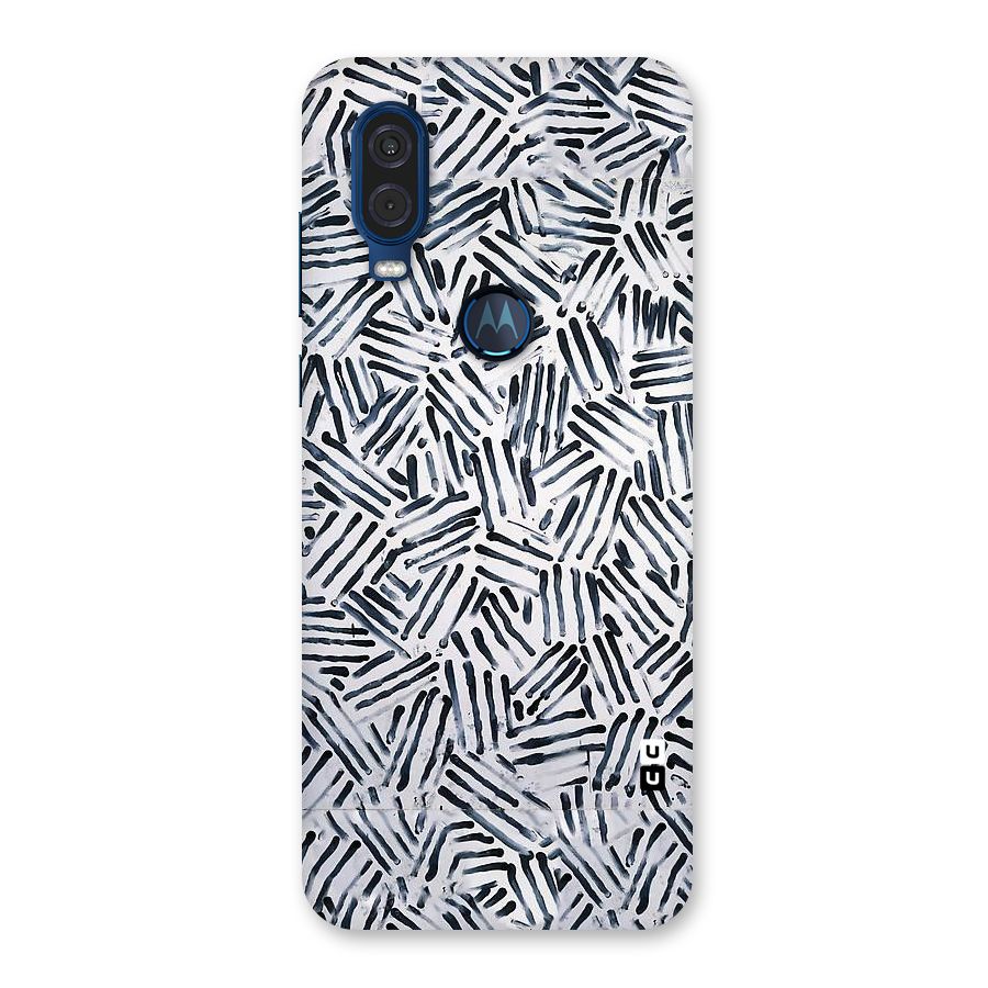 Black Tiny Uneven Back Case for Motorola One Vision