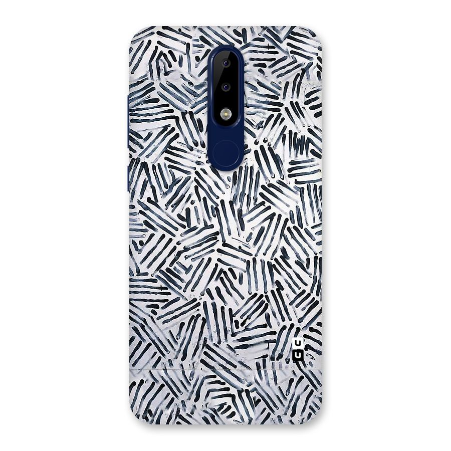 Black Tiny Uneven Back Case for Nokia 5.1 Plus