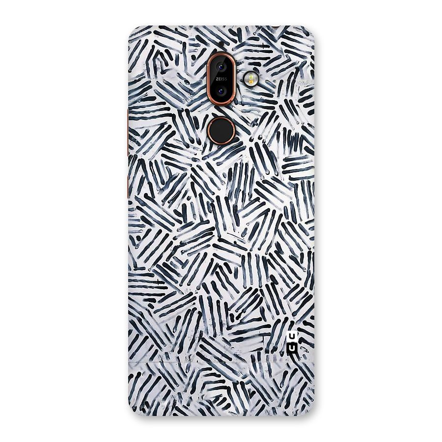 Black Tiny Uneven Back Case for Nokia 7 Plus