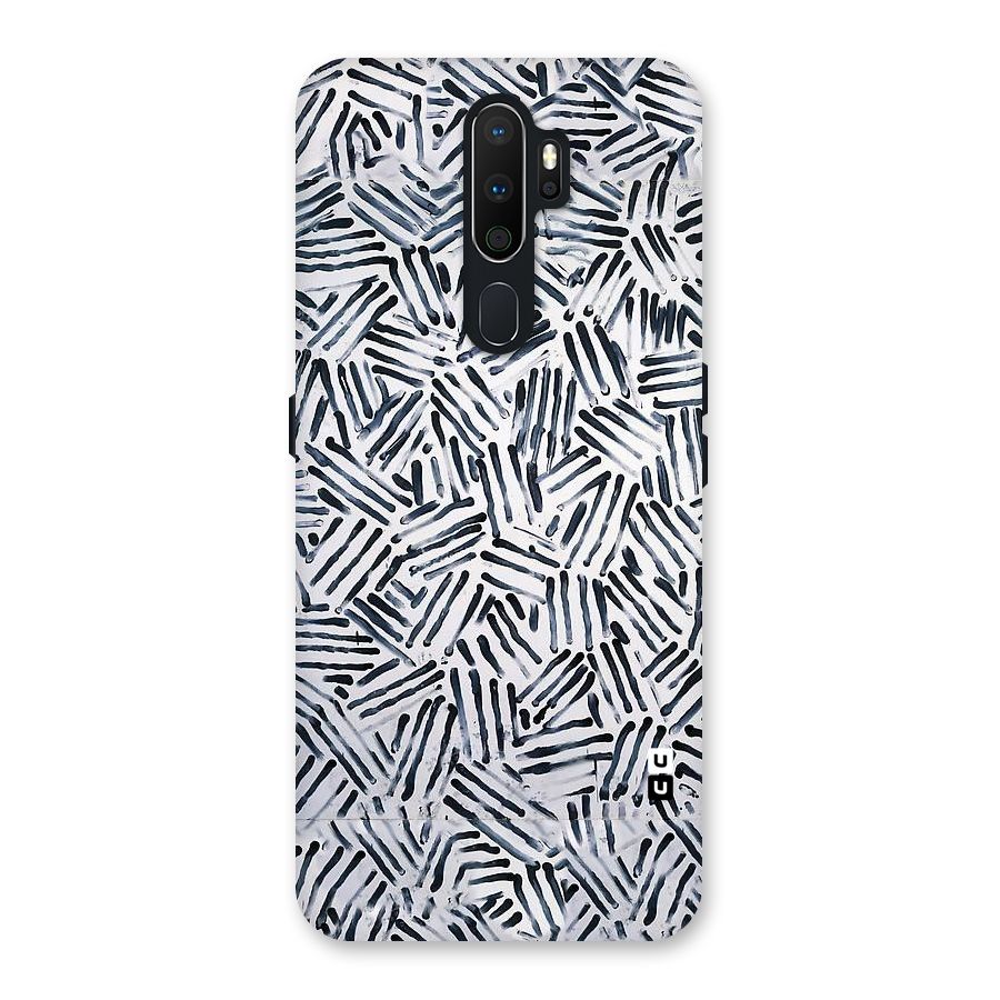 Black Tiny Uneven Back Case for Oppo A5 (2020)