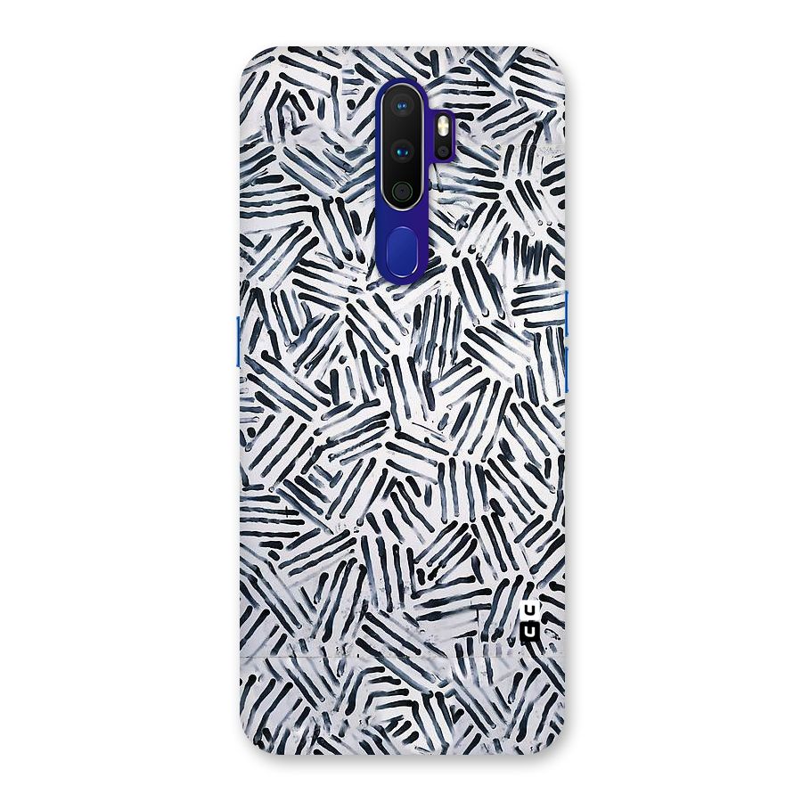 Black Tiny Uneven Back Case for Oppo A9 (2020)