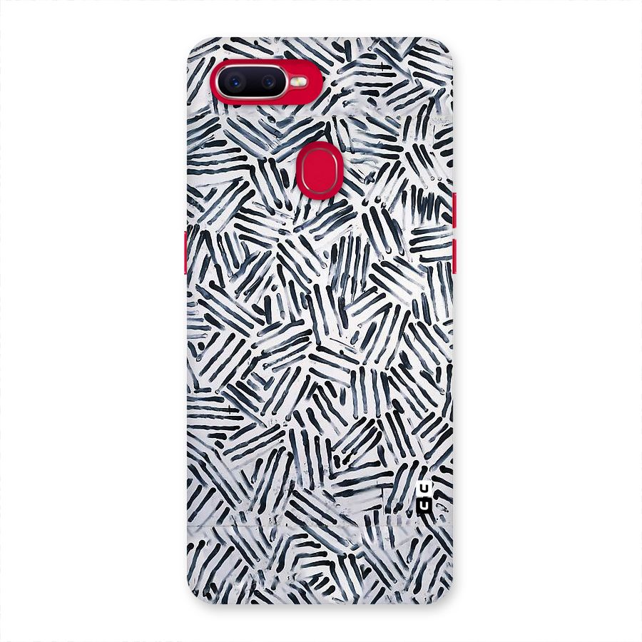 Black Tiny Uneven Back Case for Oppo F9 Pro