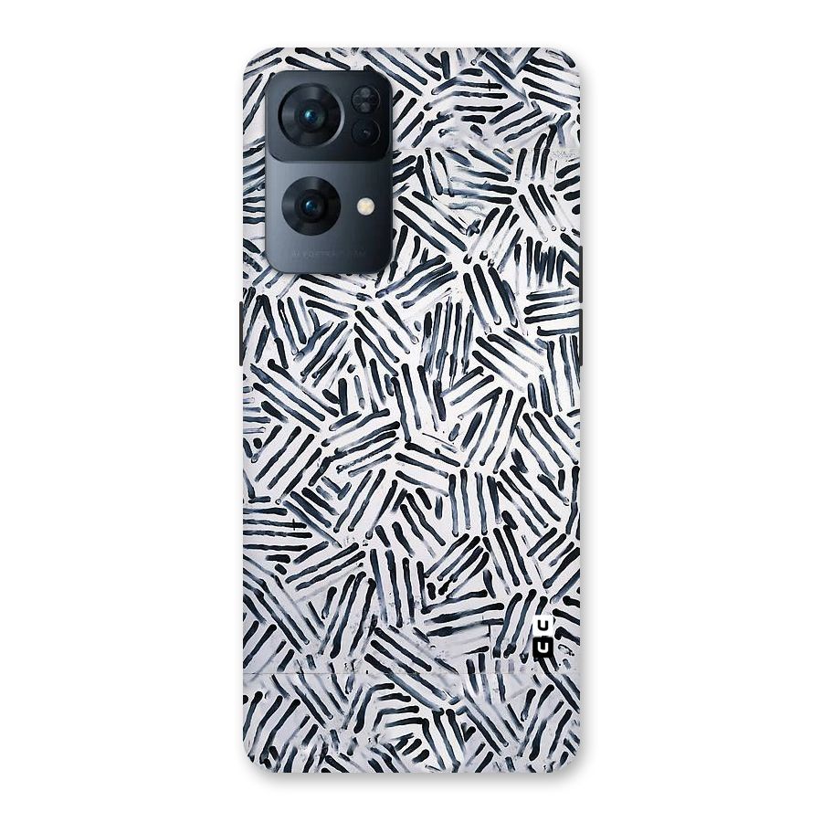 Black Tiny Uneven Back Case for Oppo Reno7 Pro 5G