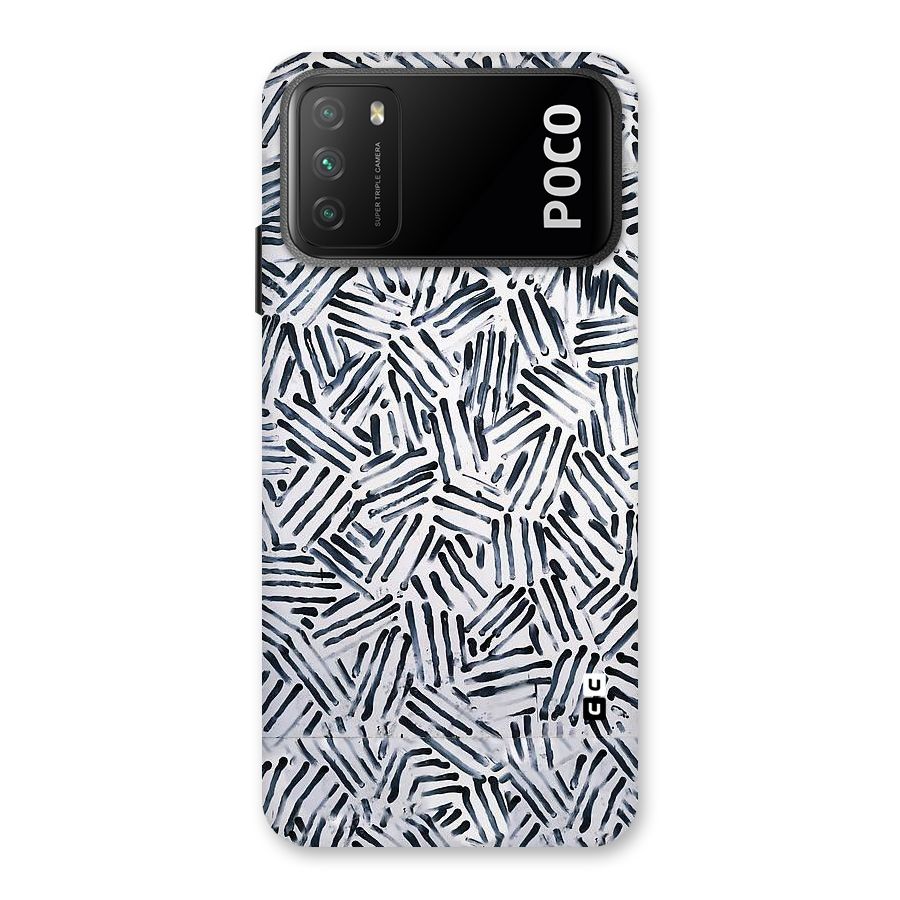Black Tiny Uneven Back Case for Poco M3