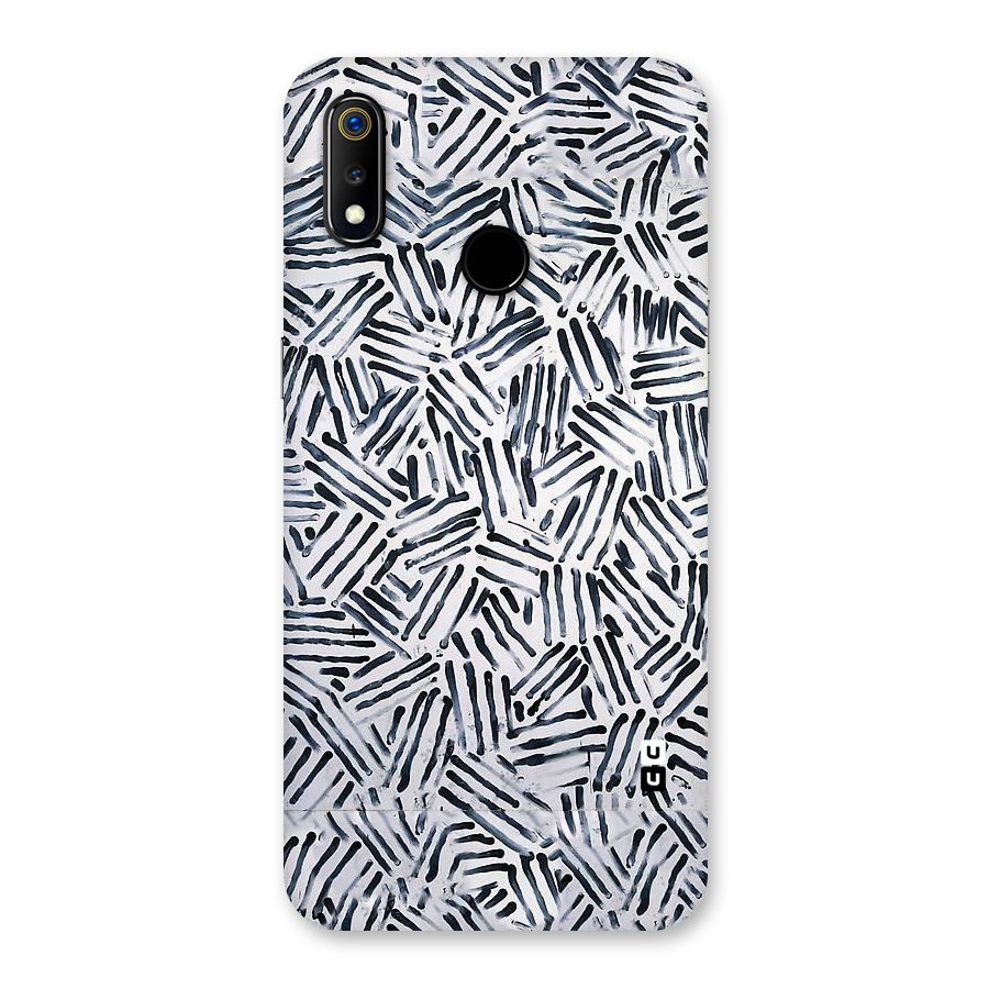 Black Tiny Uneven Back Case for Realme 3