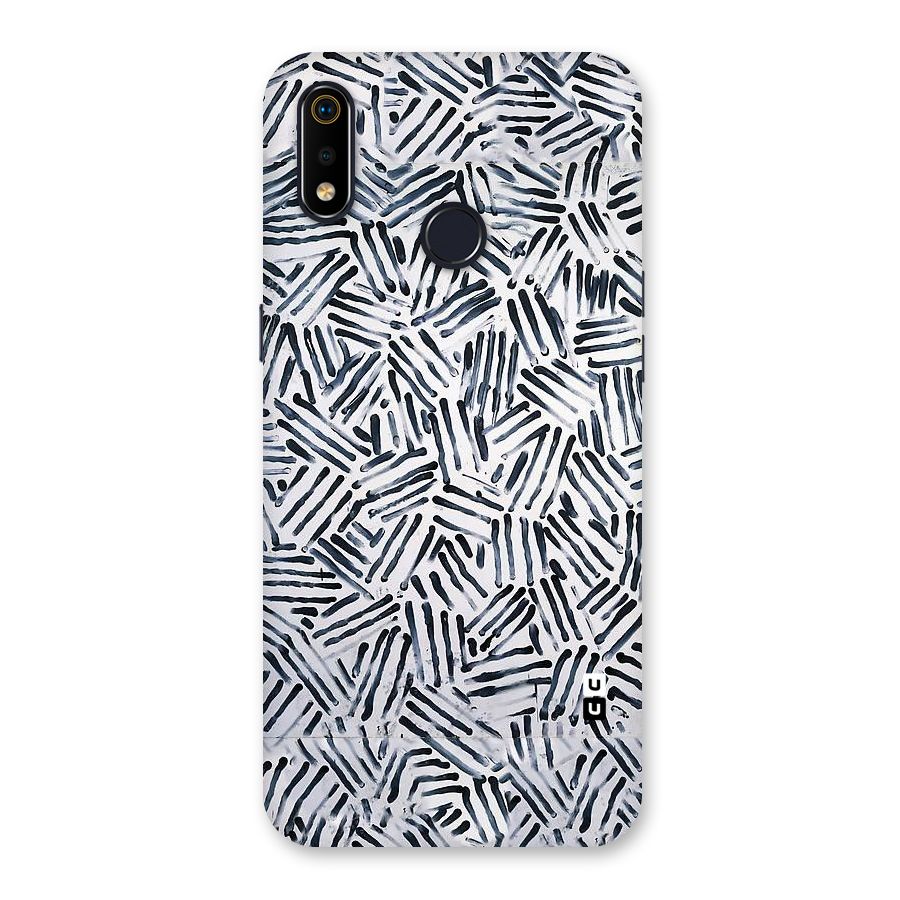 Black Tiny Uneven Back Case for Realme 3i