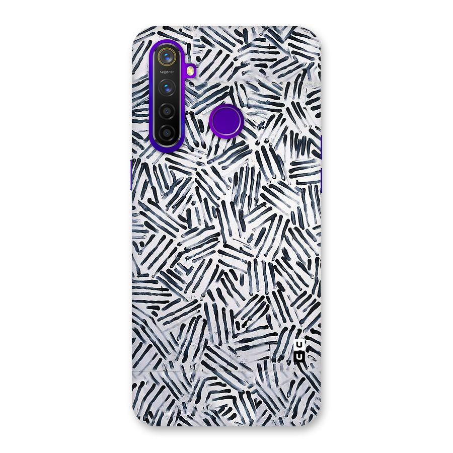 Black Tiny Uneven Back Case for Realme 5 Pro