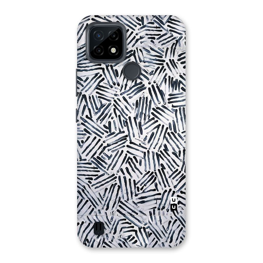 Black Tiny Uneven Back Case for Realme C21