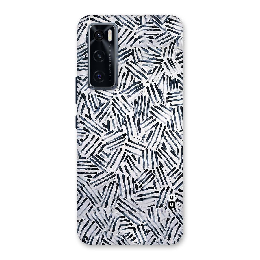 Black Tiny Uneven Back Case for Vivo V20 SE