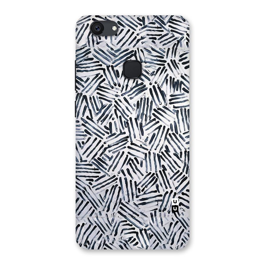 Black Tiny Uneven Back Case for Vivo V7 Plus