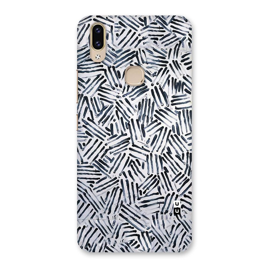 Black Tiny Uneven Back Case for Vivo V9 Youth