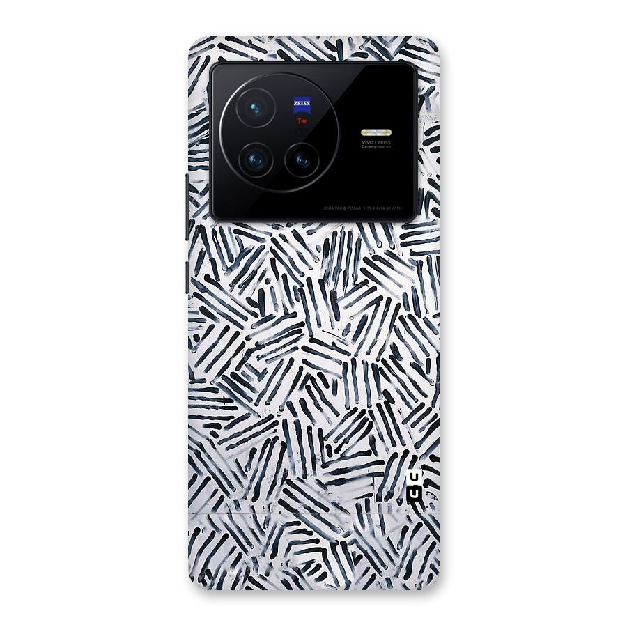 Black Tiny Uneven Back Case for Vivo X80