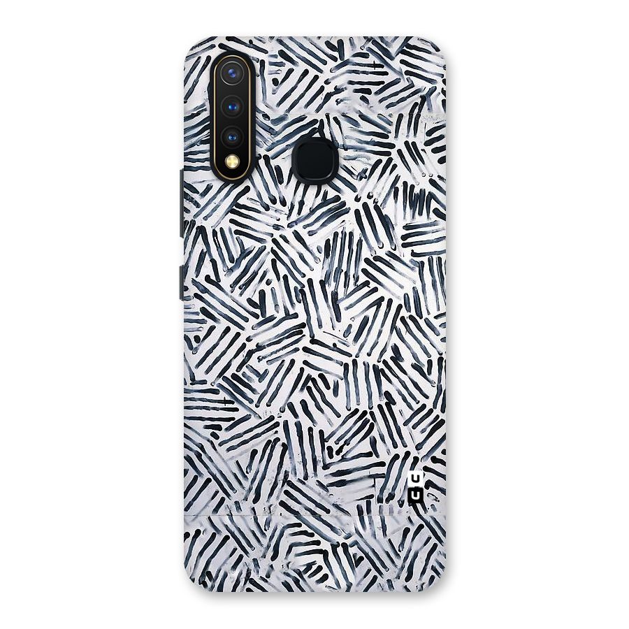 Black Tiny Uneven Back Case for Vivo Y19