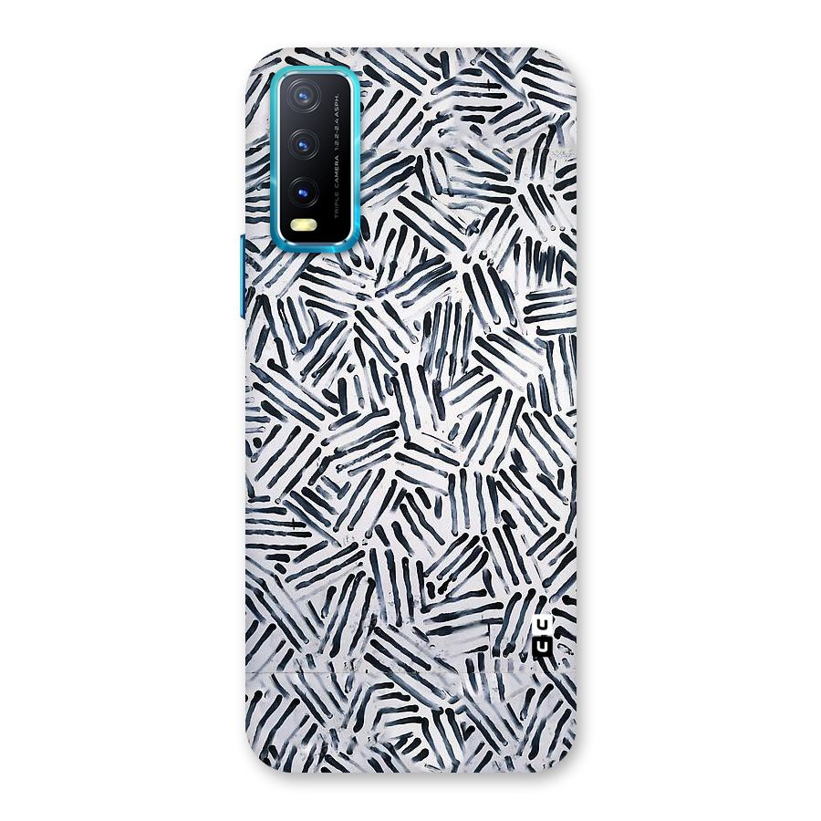 Black Tiny Uneven Back Case for Vivo Y20