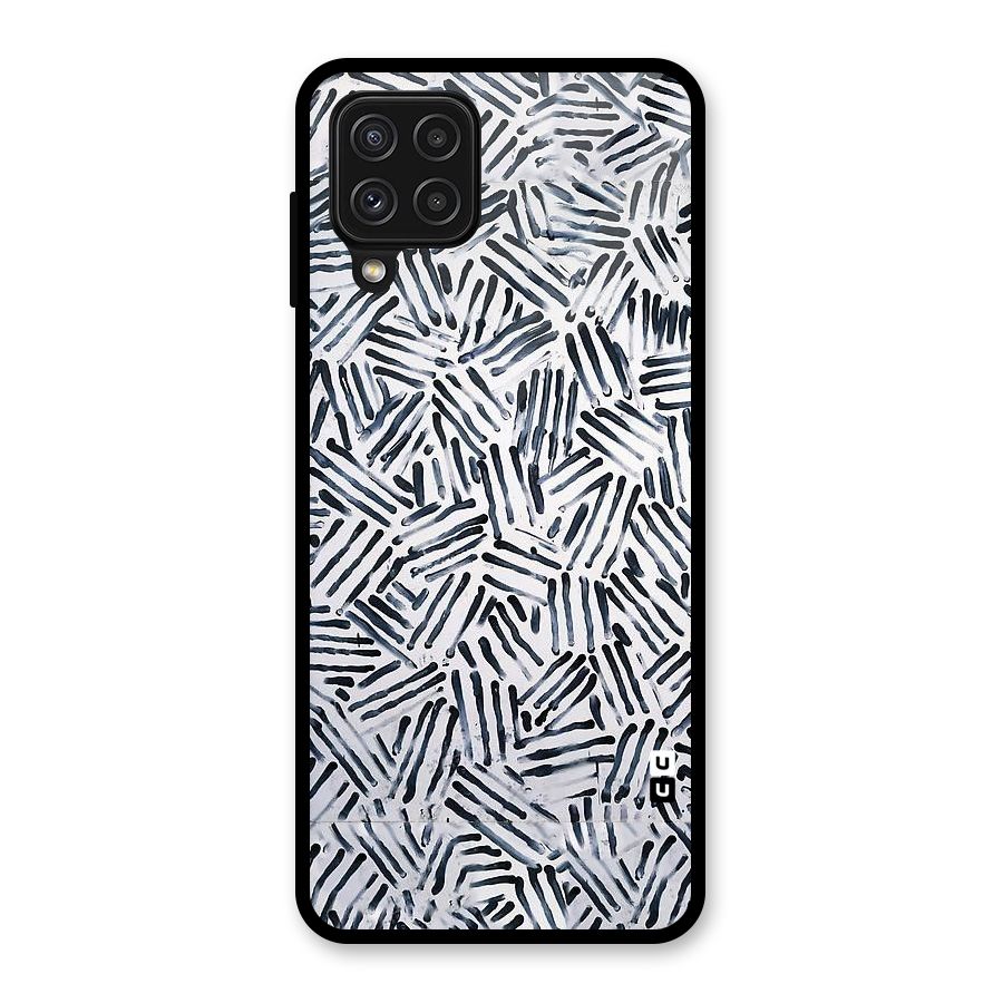 Black Tiny Uneven Glass Back Case for Galaxy A22 4G