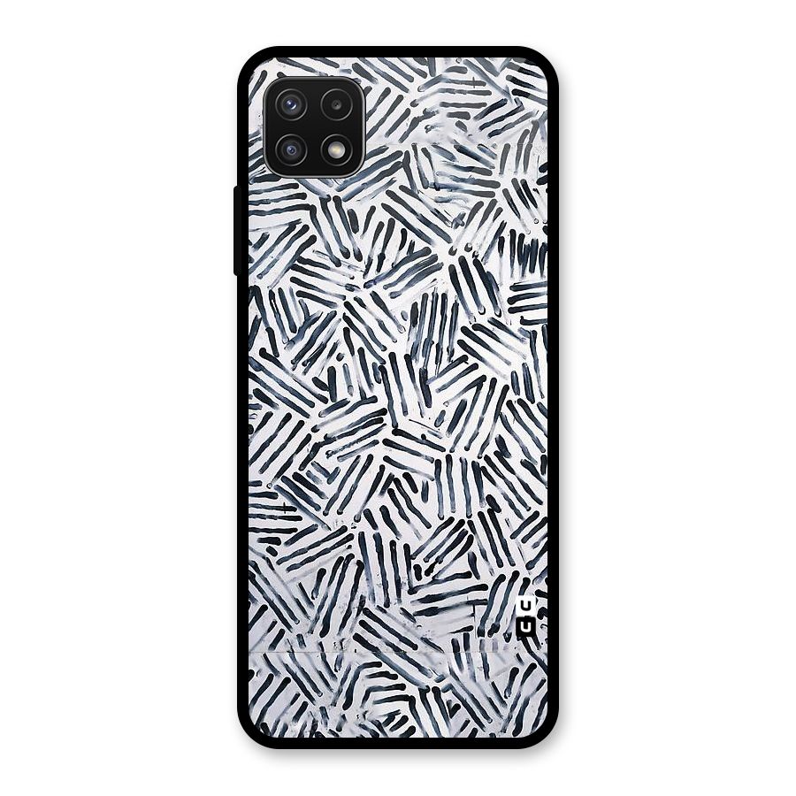 Black Tiny Uneven Glass Back Case for Galaxy A22 5G