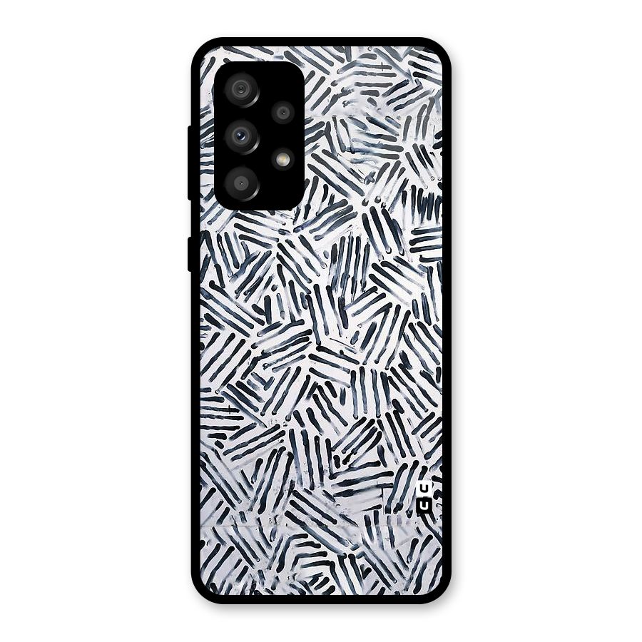 Black Tiny Uneven Glass Back Case for Galaxy A32