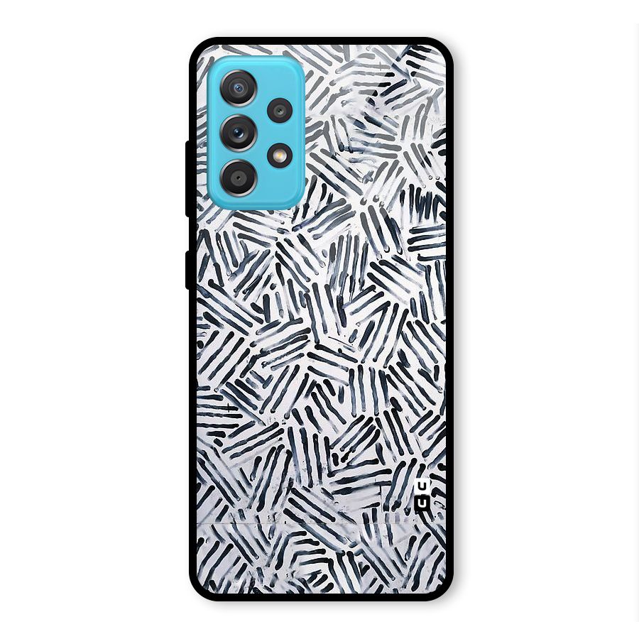 Black Tiny Uneven Glass Back Case for Galaxy A52