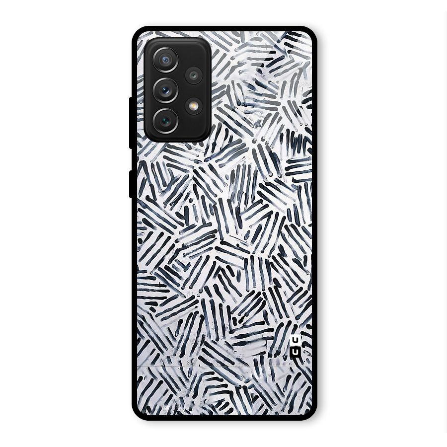 Black Tiny Uneven Glass Back Case for Galaxy A72
