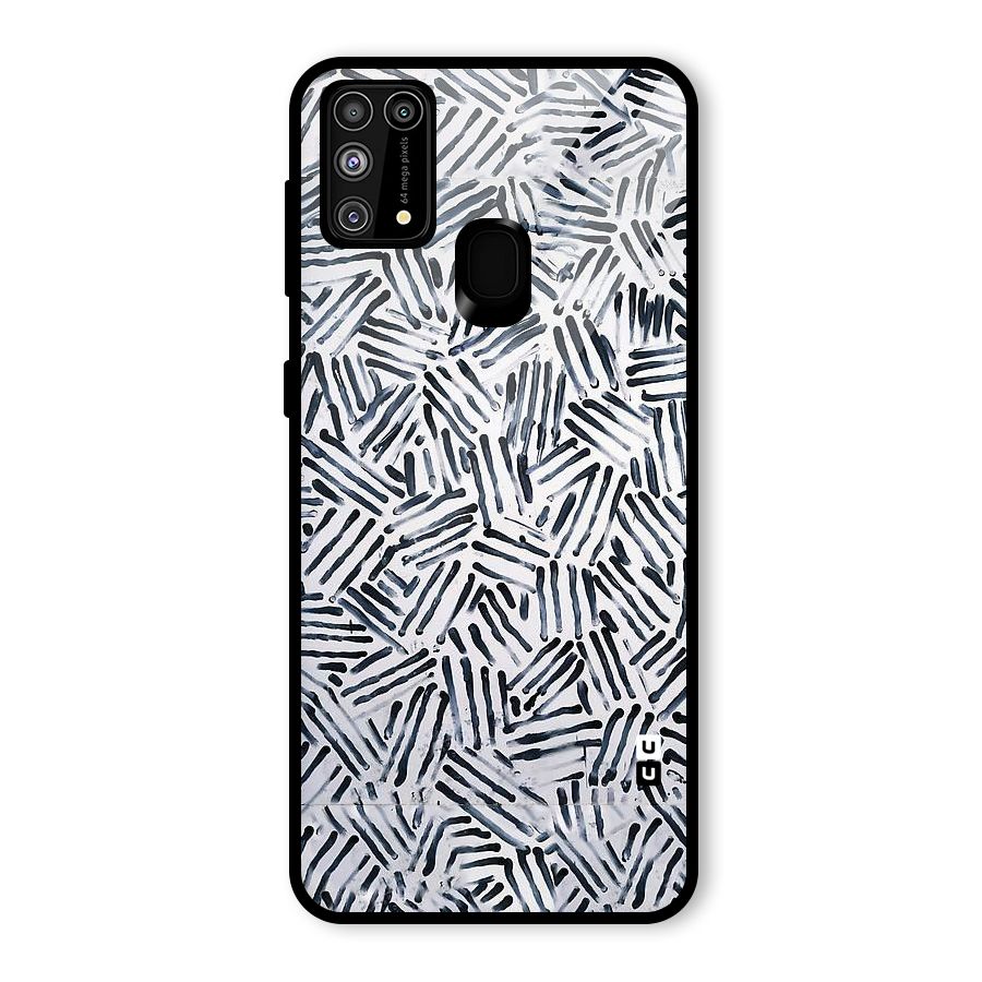 Black Tiny Uneven Glass Back Case for Galaxy F41