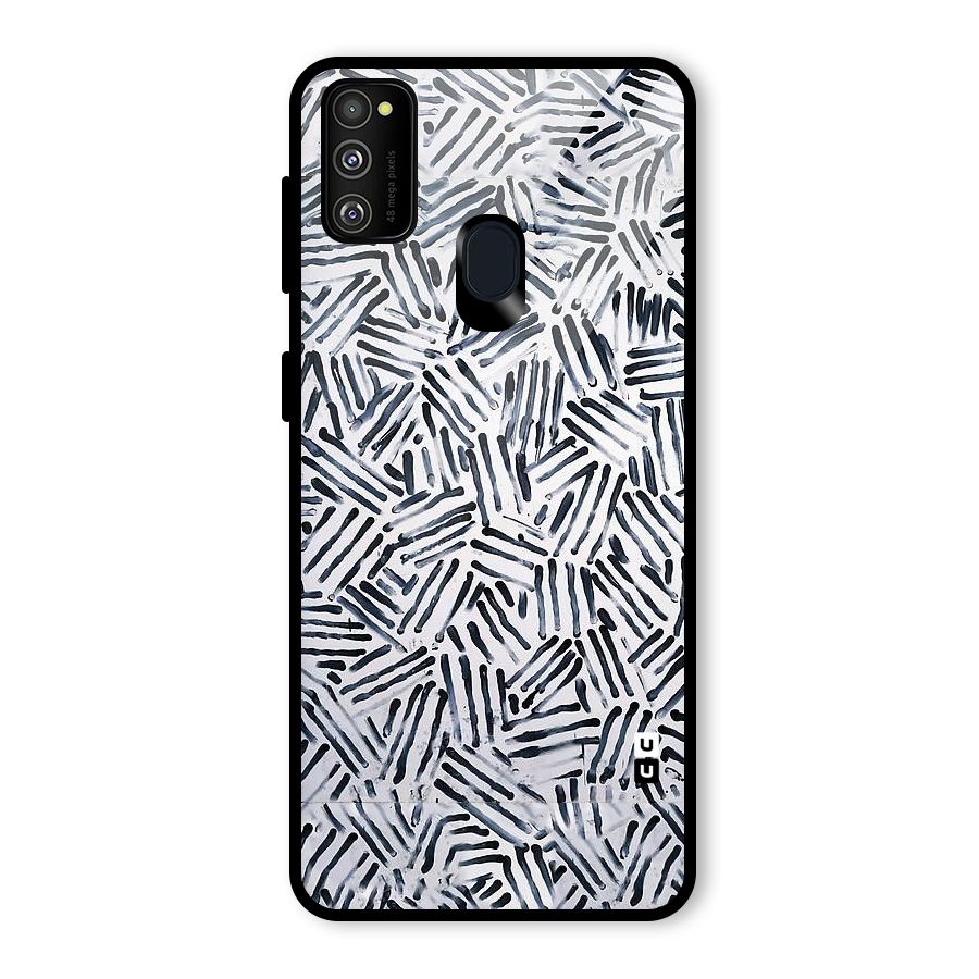 Black Tiny Uneven Glass Back Case for Galaxy M30s