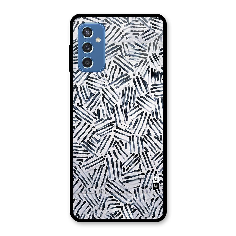 Black Tiny Uneven Glass Back Case for Galaxy M52 5G
