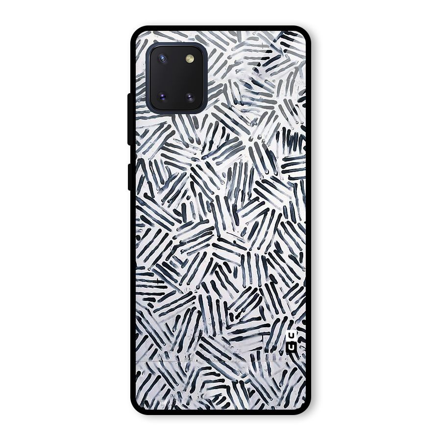 Black Tiny Uneven Glass Back Case for Galaxy Note 10 Lite