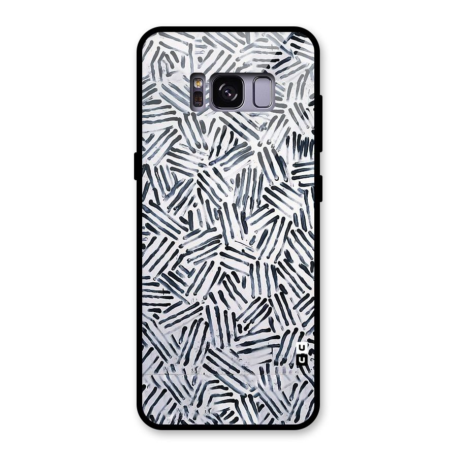 Black Tiny Uneven Glass Back Case for Galaxy S8