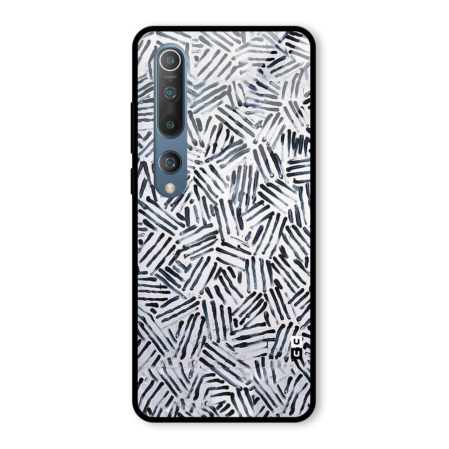 Black Tiny Uneven Glass Back Case for Mi 10