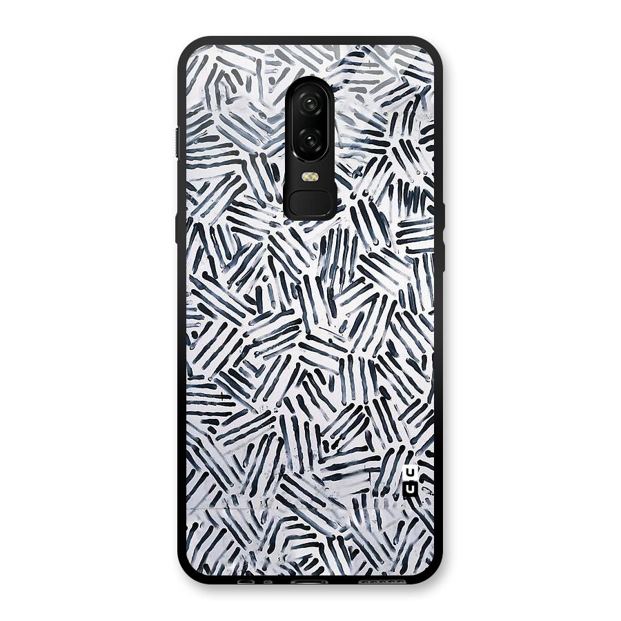 Black Tiny Uneven Glass Back Case for OnePlus 6