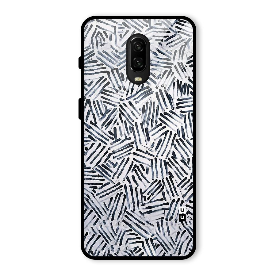 Black Tiny Uneven Glass Back Case for OnePlus 6T